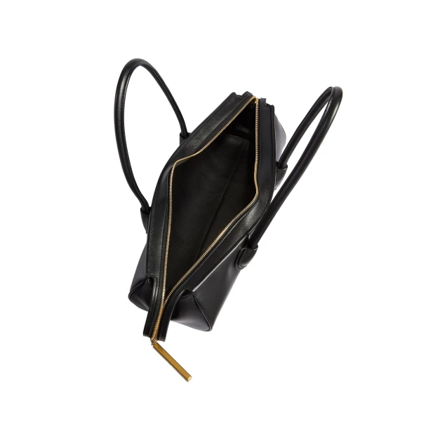 Donna Shoulder Bag in Black Leather - Image 5
