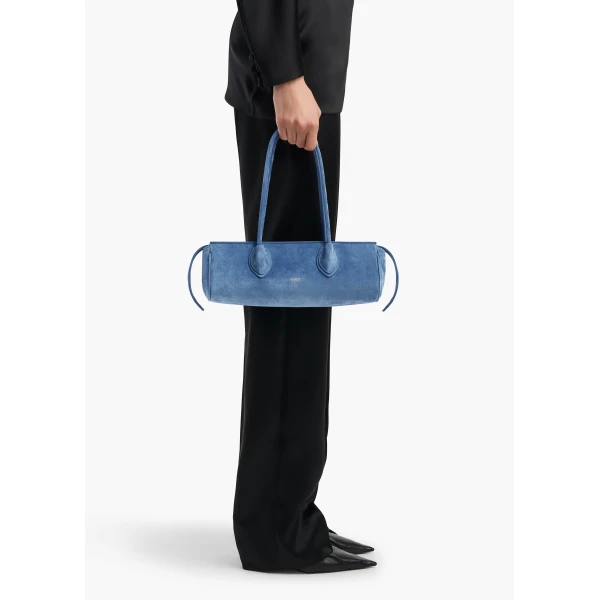 Donna Shoulder Bag in Cloud Iris Suede - Image 3