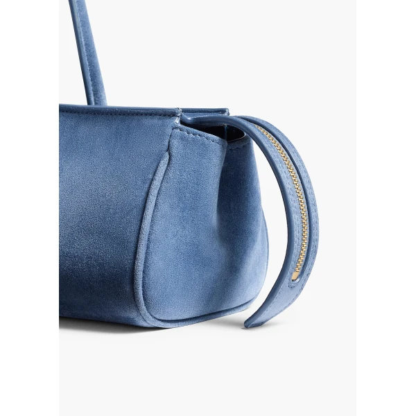 Donna Shoulder Bag in Cloud Iris Suede - Image 4