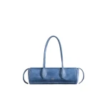 Khaite Donna Shoulder Bag in Cloud Iris Suede