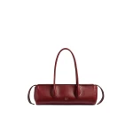 Khaite Donna Shoulder Bag in Oxblood Leather