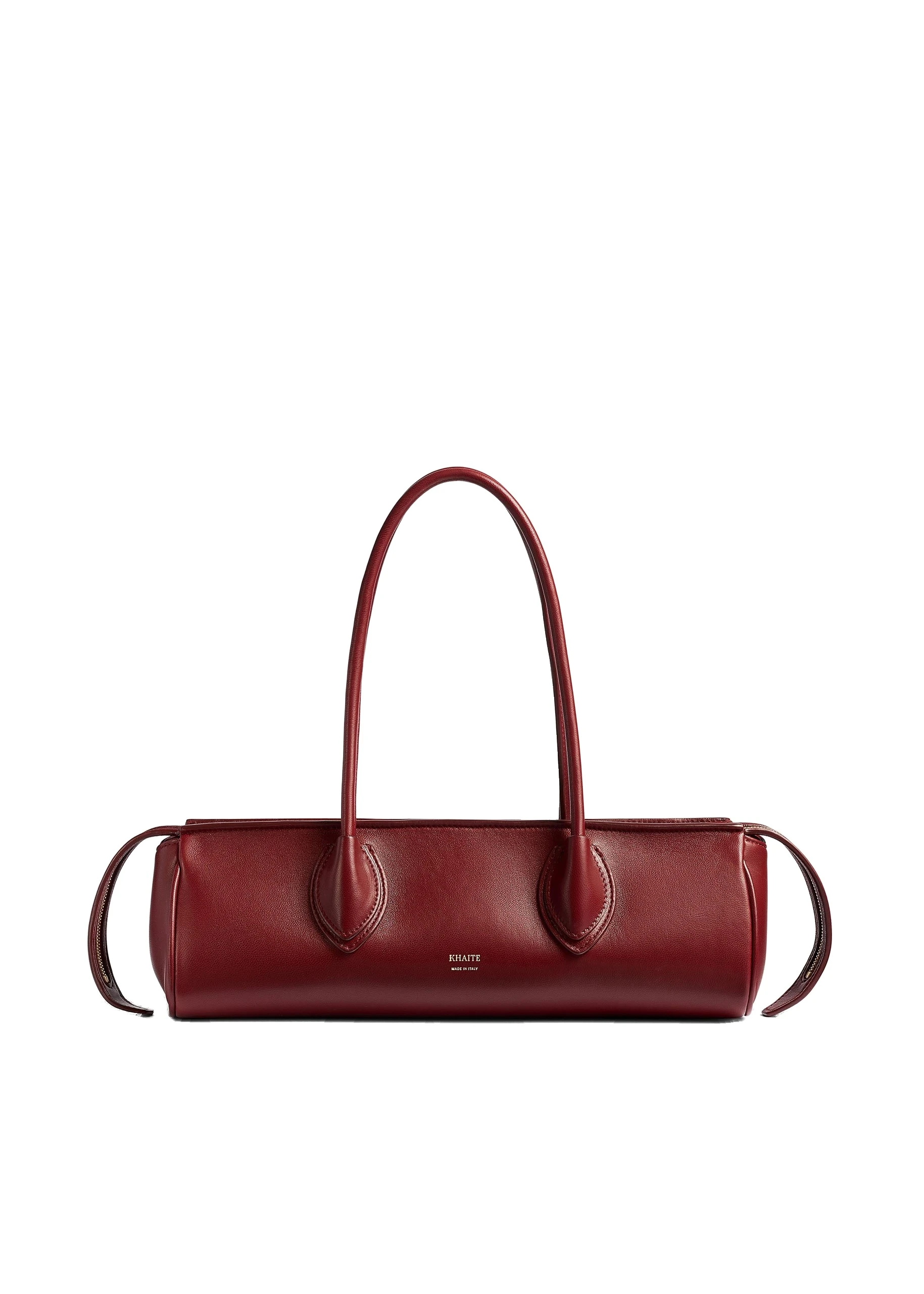 Khaite Donna Shoulder Bag in Oxblood Leather | Buy Bags at Luxury Shoes Khaite Donna Shoulder Bag in Oxblood Leather