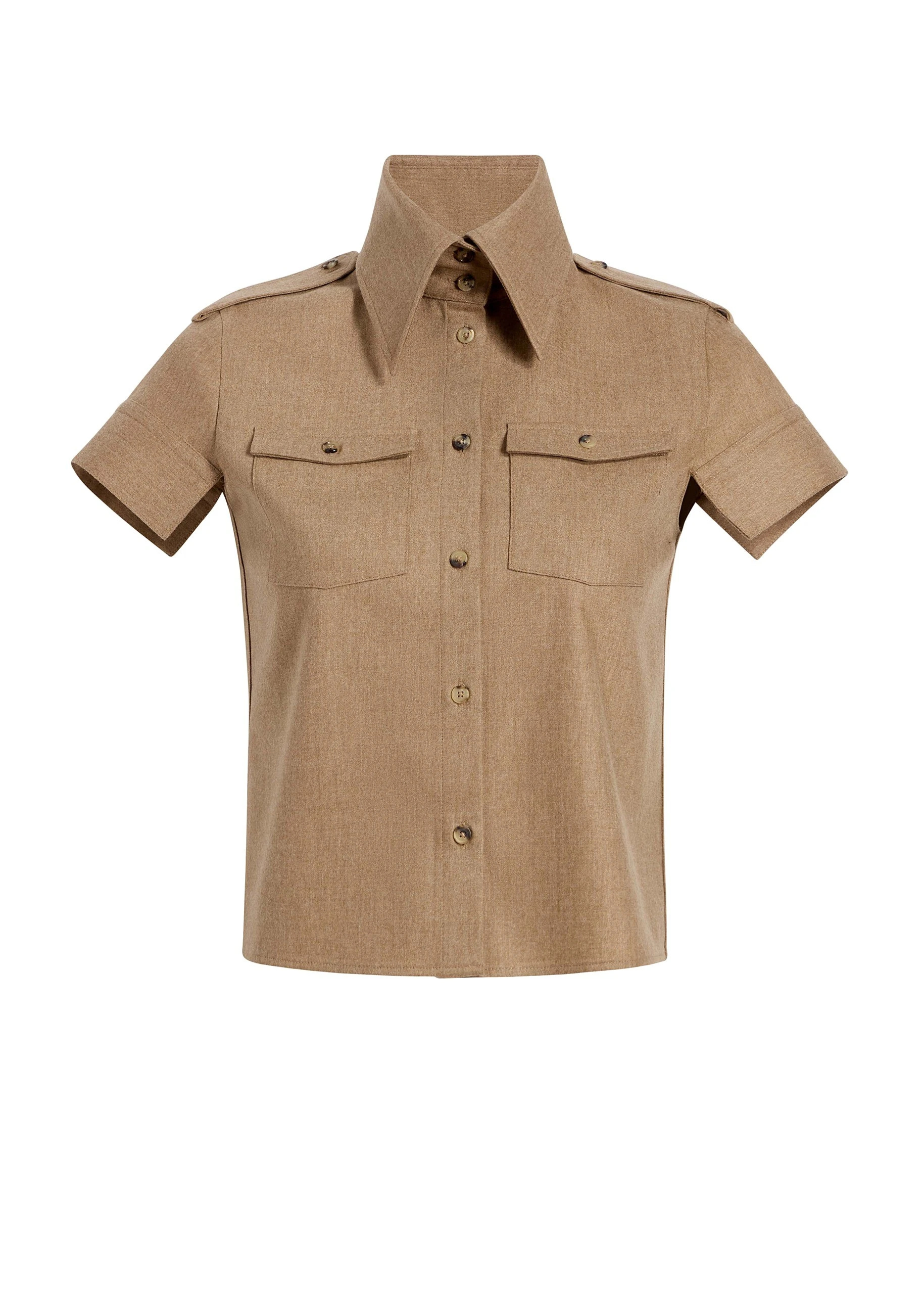 Khaite Emiel Top in Desert Sand | Tops | Luxury Shoes Khaite Emiel Top in Desert Sand | Tops | Luxury Shoes