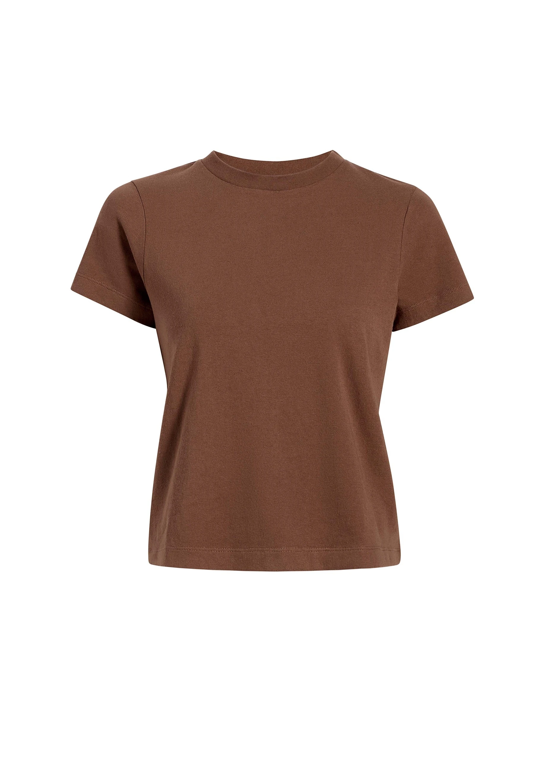 Khaite Emmylou T-Shirt in Chestnut | Tops | Luxury Shoes Khaite Emmylou T-Shirt in Chestnut | Tops | Luxury Shoes