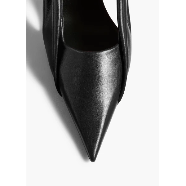 Eve Pump in Black Leather - Image 5