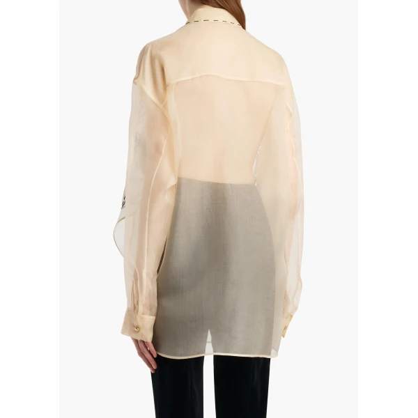 Goya Top in Champagne Monkey Embroidery - Image 3