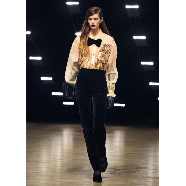 Goya Top in Champagne Monkey Embroidery - Image 6