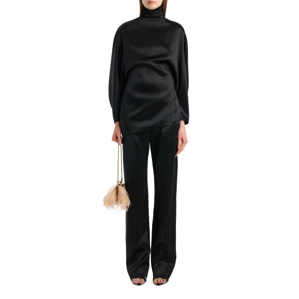 Hunter Pant in Black Satin - Image 2