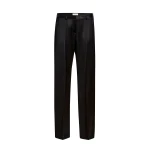 Khaite Hunter Pant in Black Satin | Pants | Luxury Shoes 