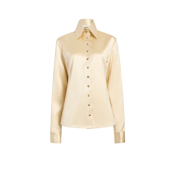 Khaite Ivy Top in Champagne | Tops | Luxury Shoes 