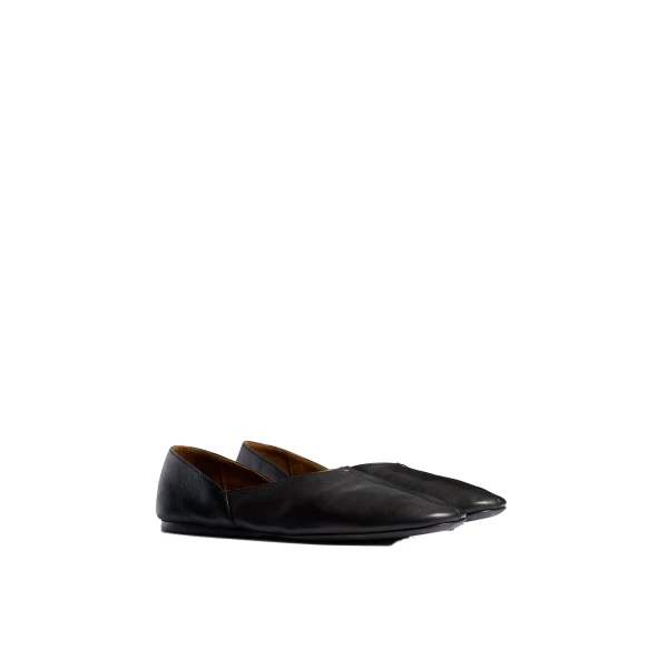 Jane Flat in Black Leather - Image 2