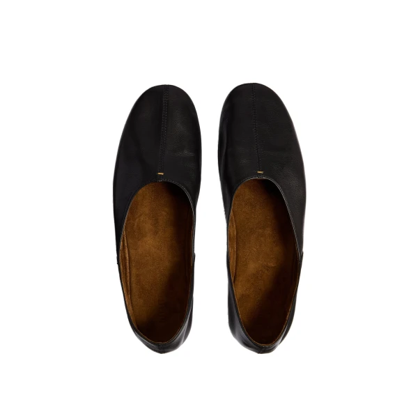 Jane Flat in Black Leather - Image 4