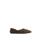 Khaite Jane Flat in Sable Suede