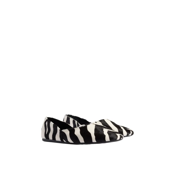 Jane Flat in Zebra Print Haircalf - Image 2