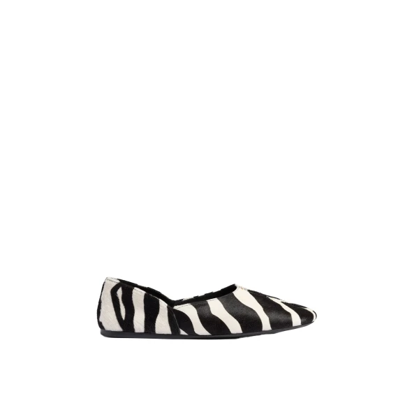 Jane Flat in Zebra Print Haircalf