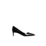Khaite Jett D'Orsay Low Pump in Black Glazed Leather