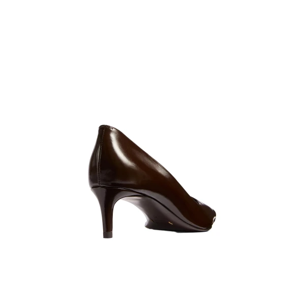 Jett D'Orsay Low Pump in Cacao Glazed Leather - Image 3