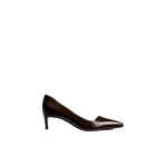 Khaite Jett D'Orsay Low Pump in Cacao Glazed Leather