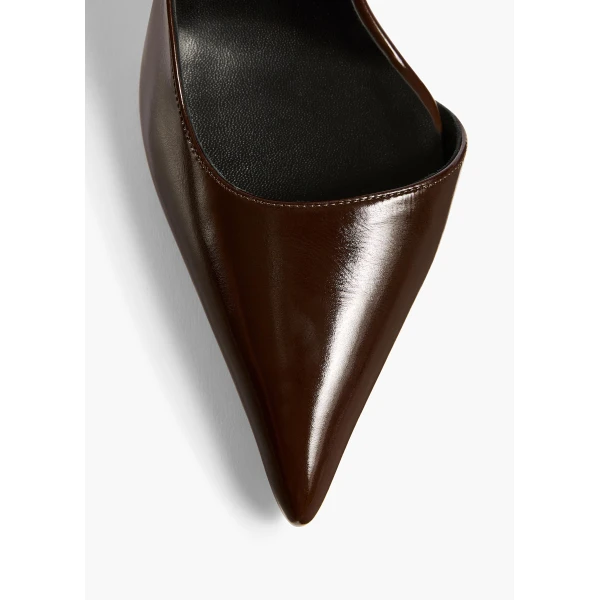Jett D'Orsay Pump in Cacao Glazed Leather - Image 4