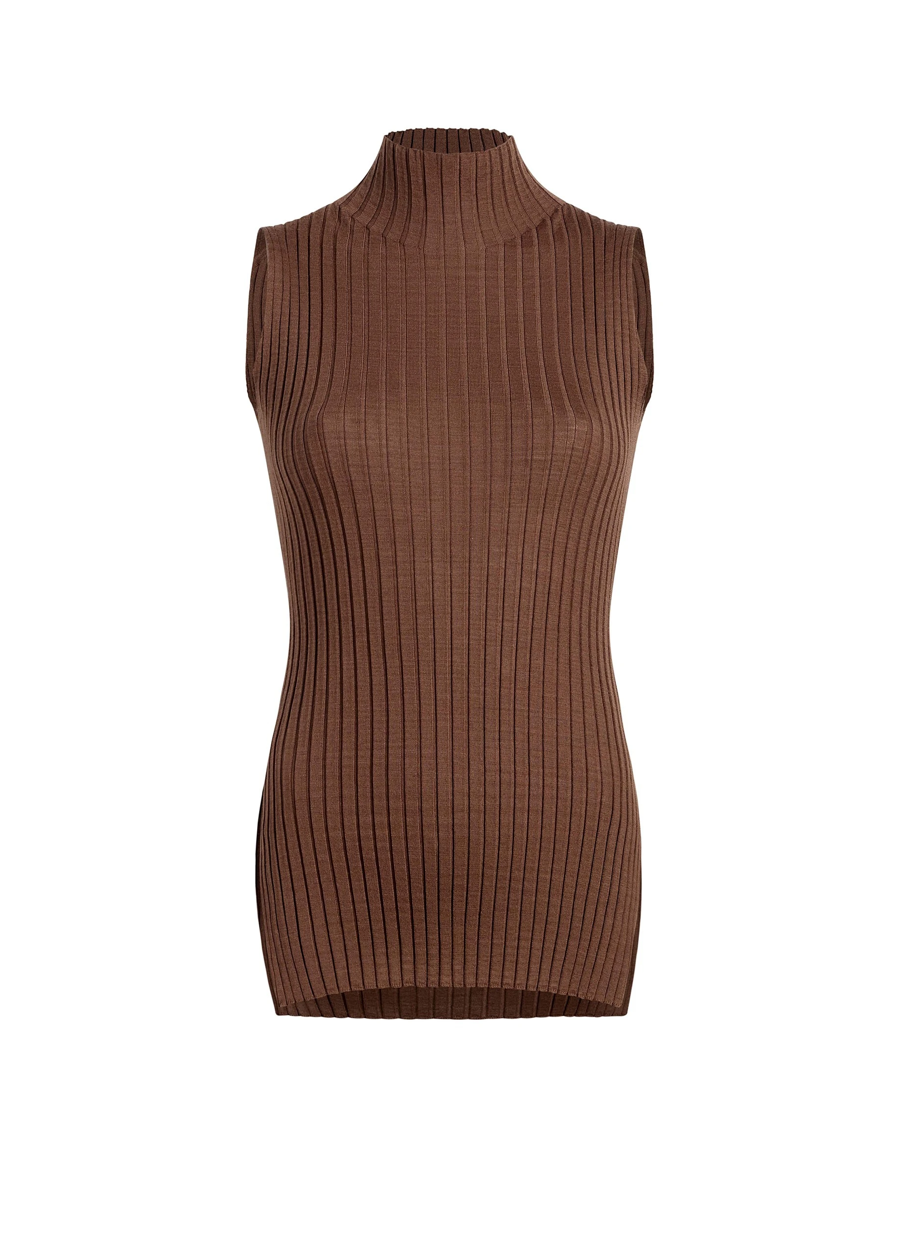 Khaite Karla Top in Chestnut | Tops | Luxury Shoes Khaite Karla Top in Chestnut | Tops | Luxury Shoes