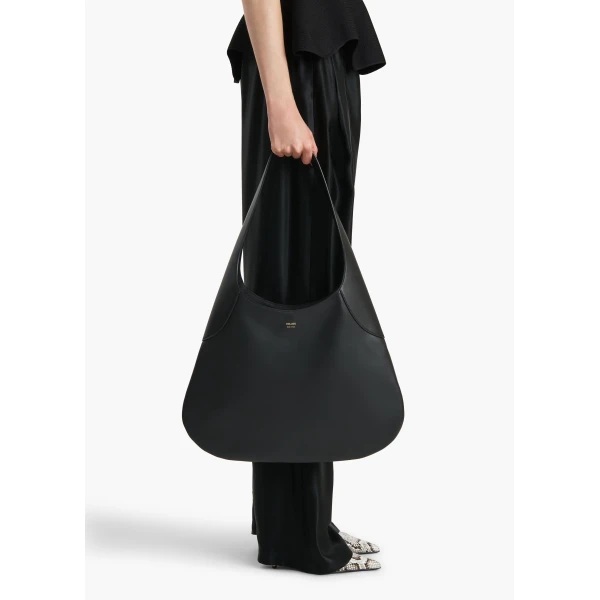 Large Joan Hobo in Black Leather - Image 3