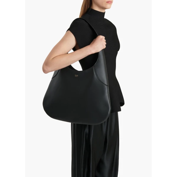 Large Joan Hobo in Black Leather - Image 6