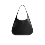 Khaite Large Joan Hobo in Black Leather