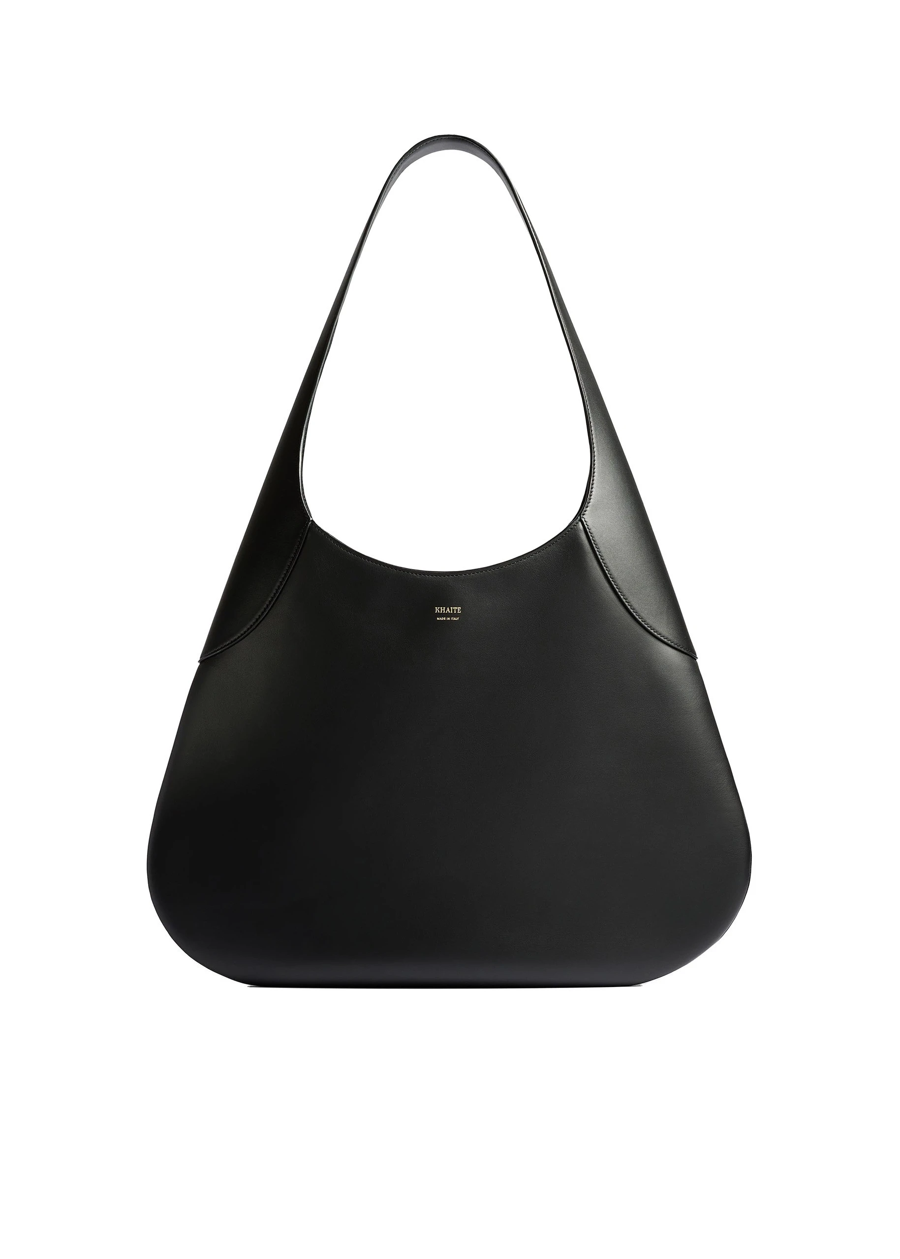 Khaite Large Joan Hobo in Black Leather | Buy Bags at Luxury Shoes Khaite Large Joan Hobo in Black Leather