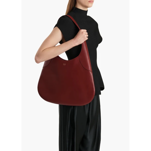 Large Joan Hobo in Oxblood Leather - Image 6