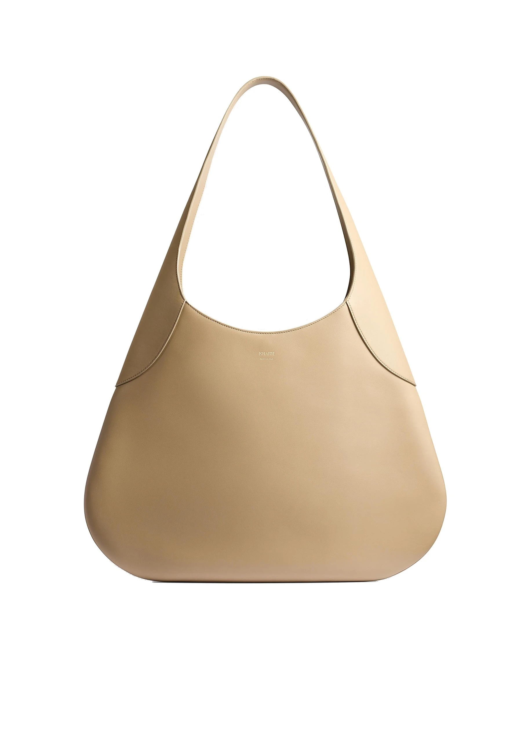 Khaite Large Joan Hobo in Toffee Leather | Buy Bags at Luxury Shoes Khaite Large Joan Hobo in Toffee Leather