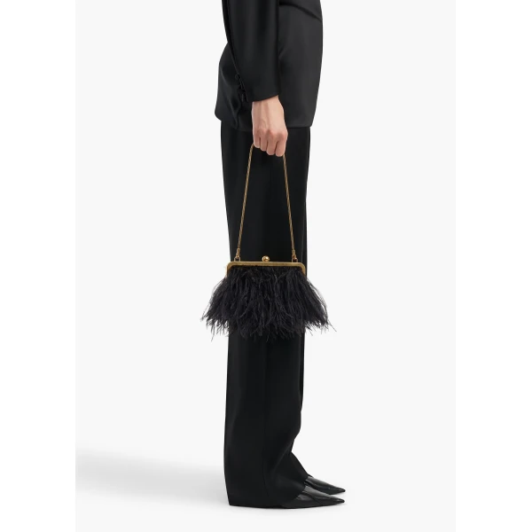 Lilith Chain Evening Bag in Black - Image 3