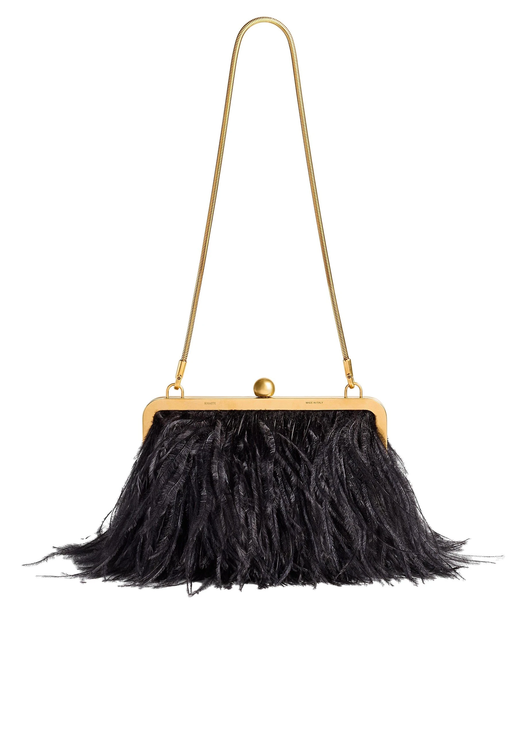 Khaite Lilith Chain Evening Bag in Black | Buy Bags at Luxury Shoes Khaite Lilith Chain Evening Bag in Black