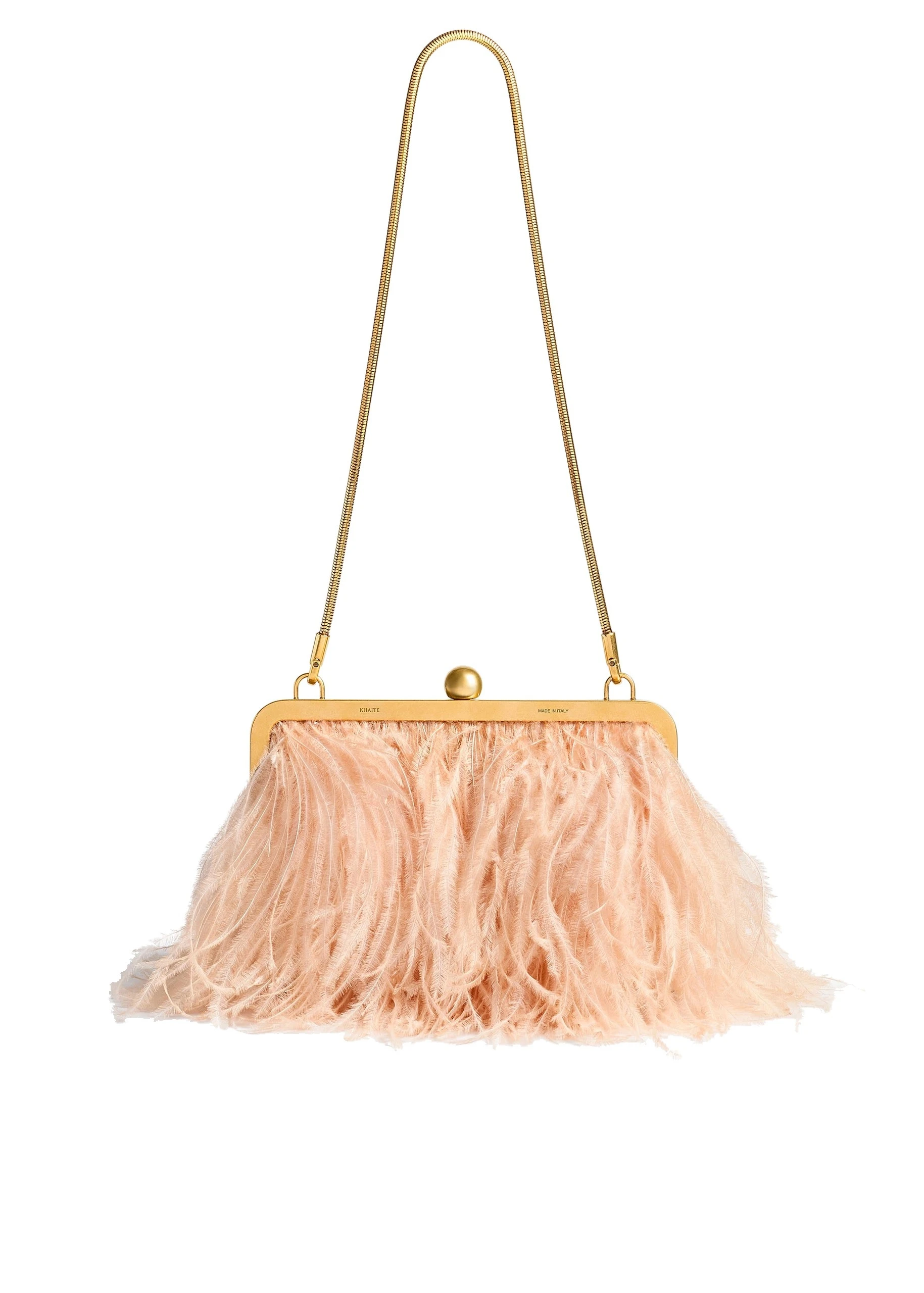 Khaite Lilith Chain Evening Bag in Desert Sand | Buy Bags at Luxury Shoes Khaite Lilith Chain Evening Bag in Desert Sand