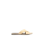 Khaite Liria Flat Sandal in Butter Glazed Leather