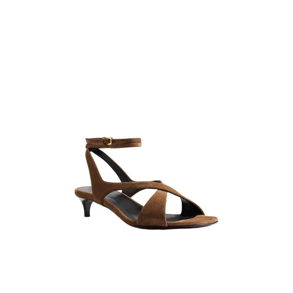 Liria Kitten Heel Sandal in Dattero Suede - Image 2