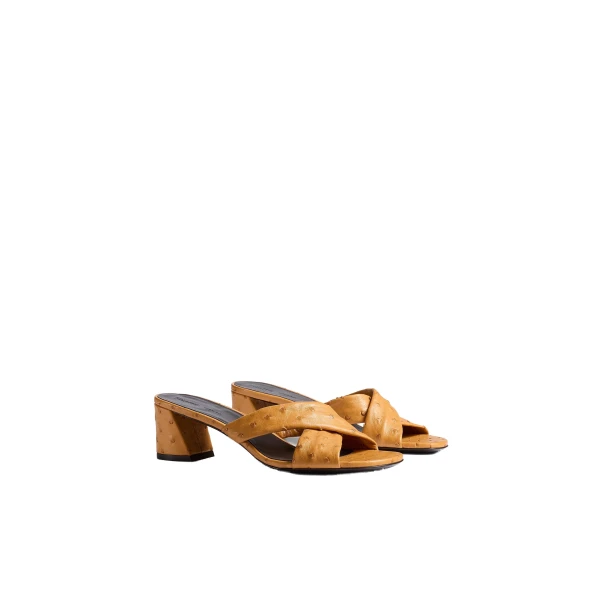 Liria Sandal in Chestnut Ostrich - Image 2