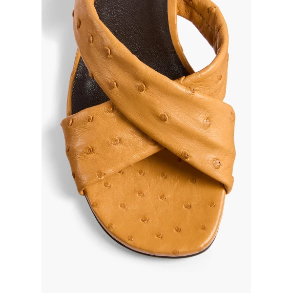 Liria Sandal in Chestnut Ostrich - Image 5