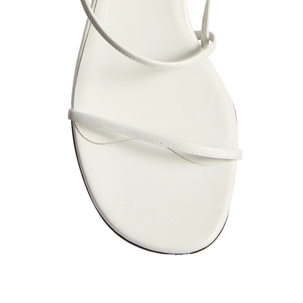 Loop Kitten Heel Sandal in Chalk Leather - Image 4