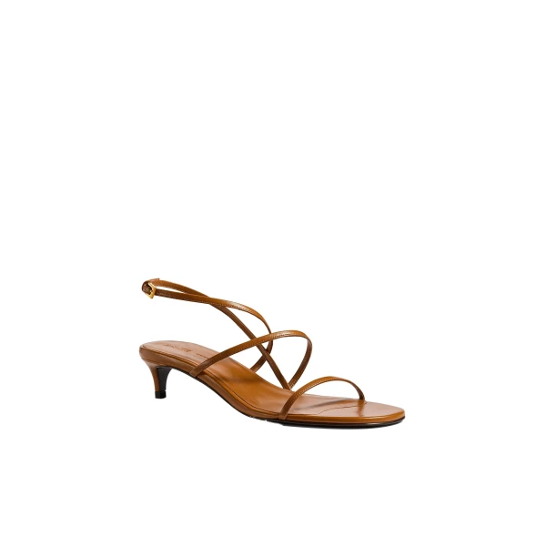 Loop Kitten Heel Sandal in Cuoio Leather - Image 2