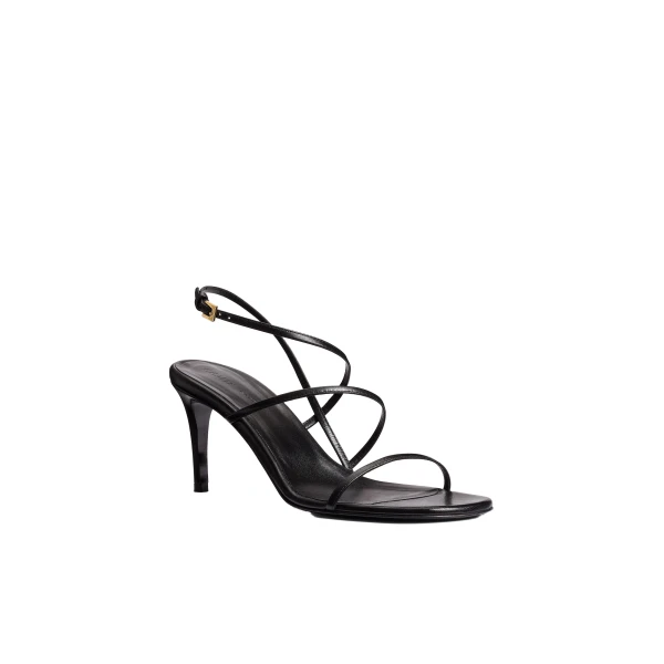 Loop Sandal in Black Leather - Image 2