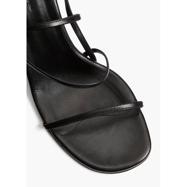 Loop Sandal in Black Leather - Image 4
