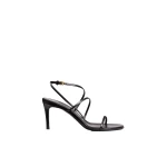 Khaite Loop Sandal in Black Leather