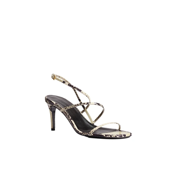 Loop Sandal in Python-Embossed Leather - Image 2