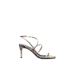 Khaite Loop Sandal in Python-Embossed Leather