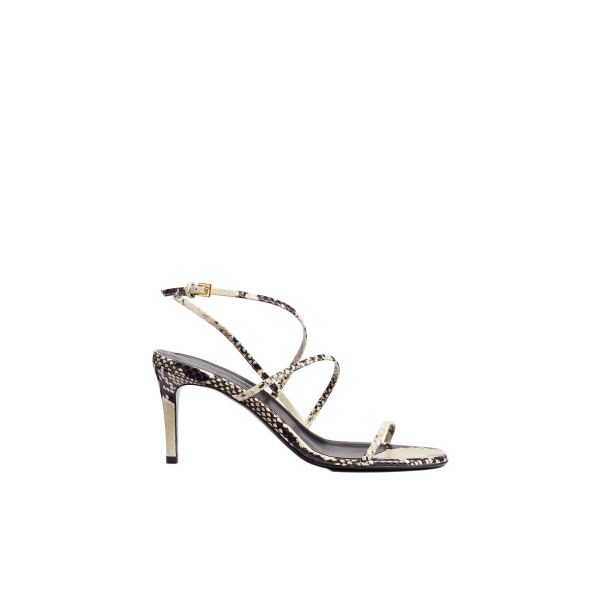 Khaite Loop Sandal in Python-Embossed Leather