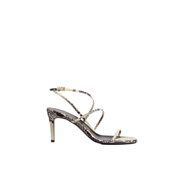 Khaite Loop Sandal in Python-Embossed Leather