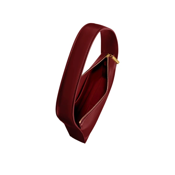 Lori Squared Bag in Oxblood Crackle Patent Leather - Image 4