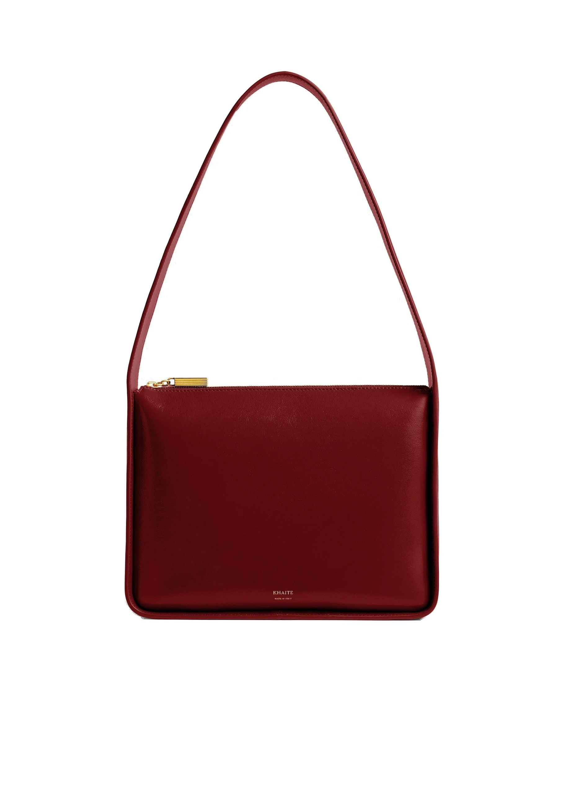 Khaite Lori Squared Bag in Oxblood Crackle Patent Leather | Buy Bags at Luxury Shoes Khaite Lori Squared Bag in Oxblood Crackle Patent Leather