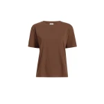 Khaite Mae T-Shirt in Chestnut | Tops | Luxury Shoes 