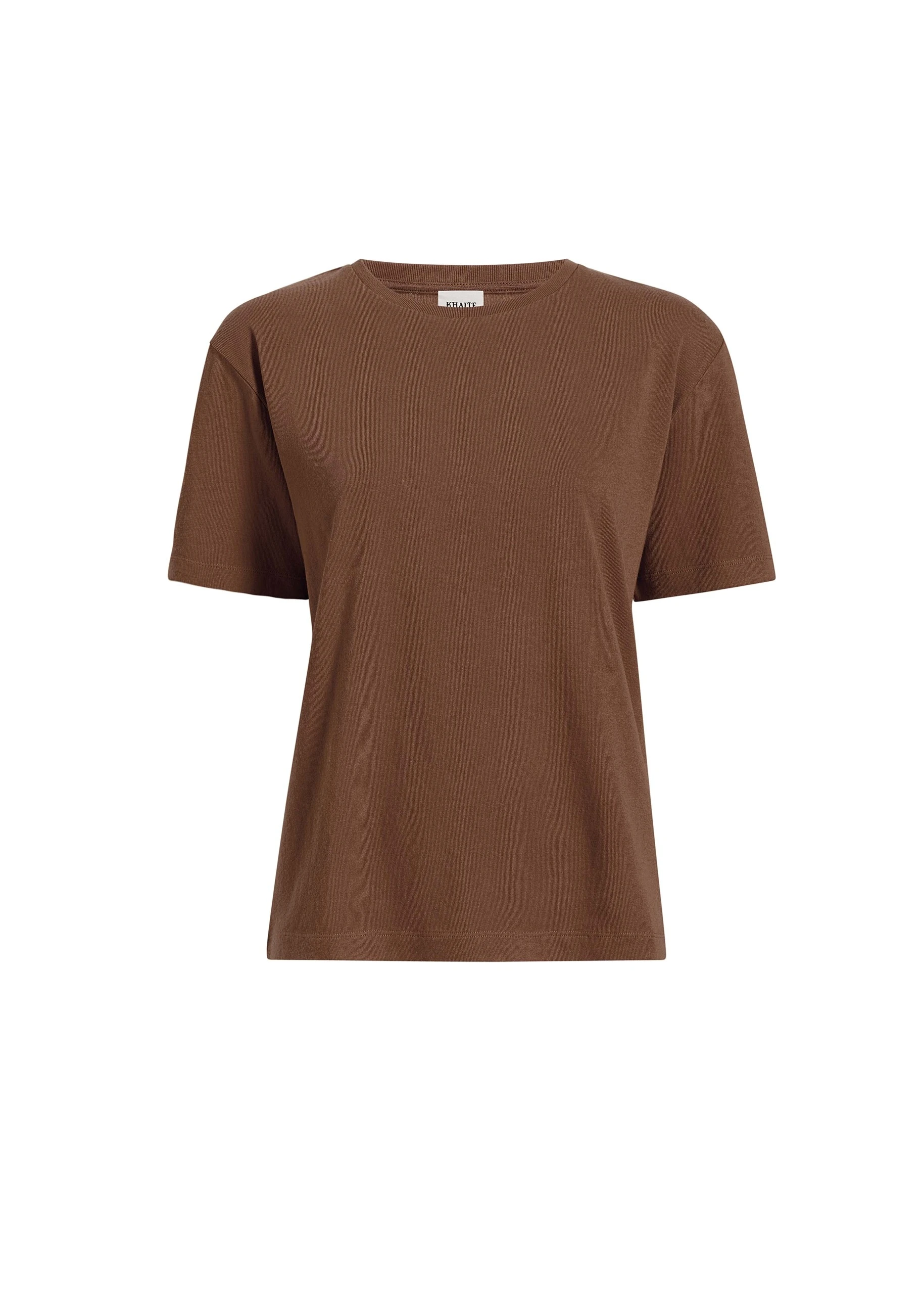 Khaite Mae T-Shirt in Chestnut | Tops | Luxury Shoes Khaite Mae T-Shirt in Chestnut | Tops | Luxury Shoes